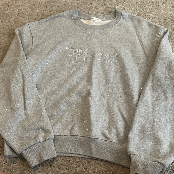 Good American Gray Pisces Rhinestone Sweatshirt - Picture 2 of 2
